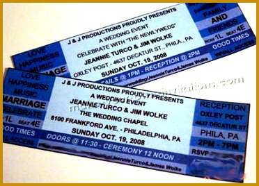 wedding ticket invitations 268372