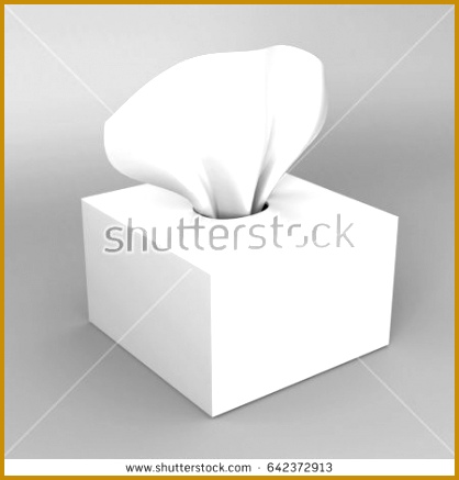 White blank square tissue box on grey background for print design and mock up 3d 418437