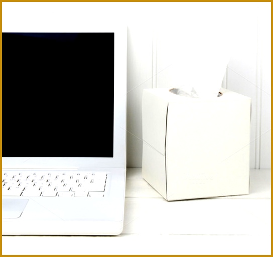 White Desk with White Tissue Box Template for $20 513544