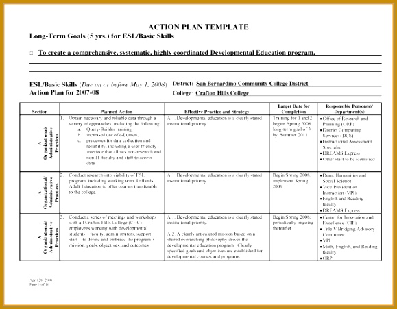 Action Plan Template Example Business Action Plan Template Sample Sample 579451