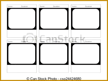 Vector of TV mercial frame storyboard template x6 uHjgt TV mercial frame storyboard template x6 csp 314418