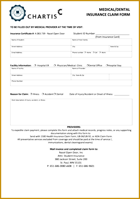 58 insurance claim form templates free to in pdf word 696492