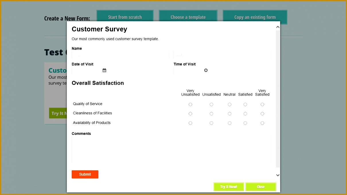 Previewing a shared form 6811210