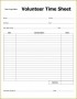 4 Volunteer Log Template
