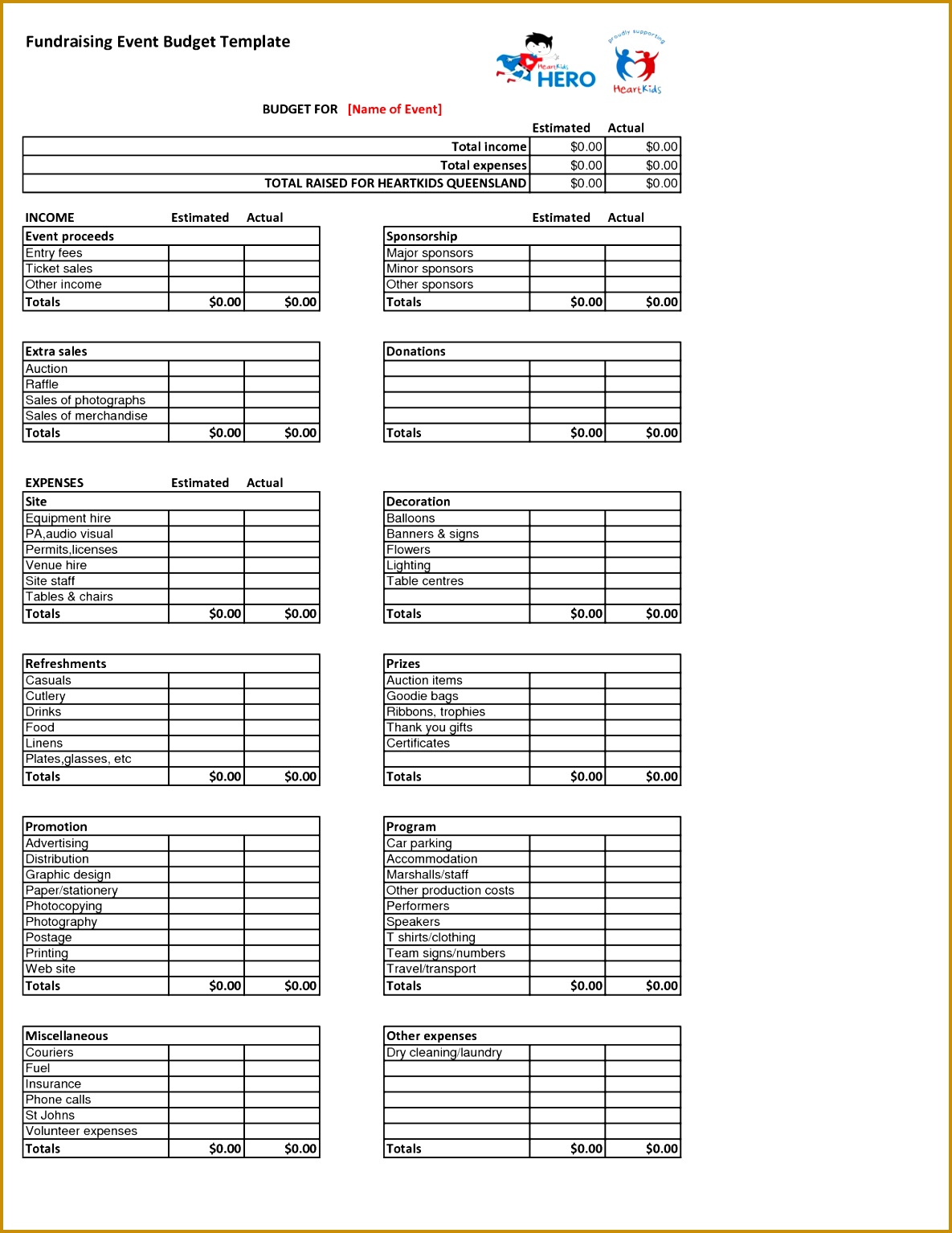Pledge Sheets for Fundraising Template and Fundraiser event Bud Template Google Search Near and 15341185