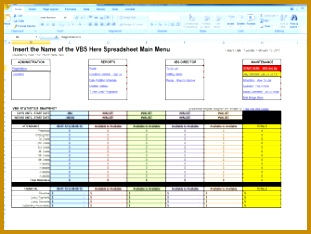 VBS Spreadsheet Template 234311