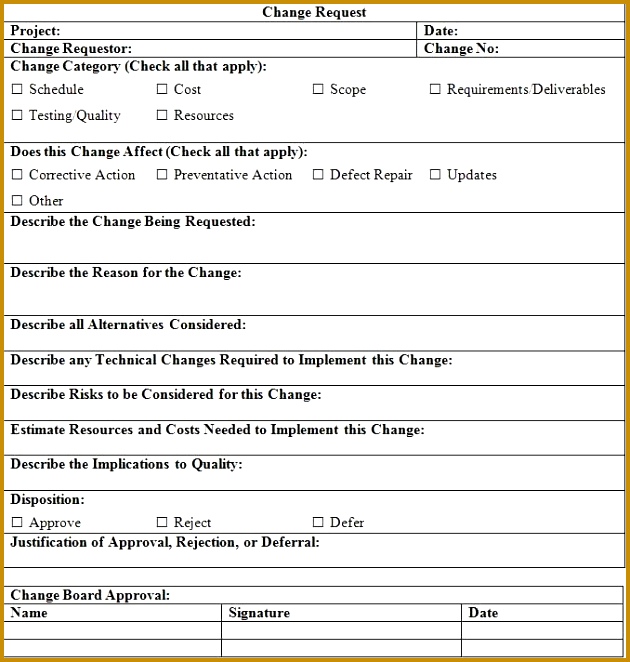 Change Request Form 662630