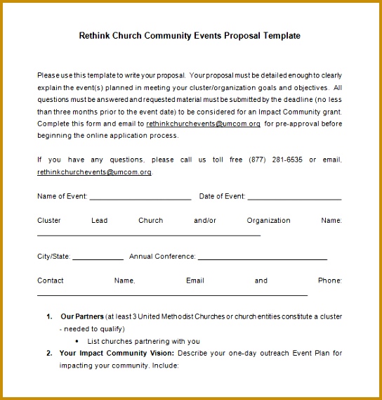 Church Event Proposal Free Word Download 544569