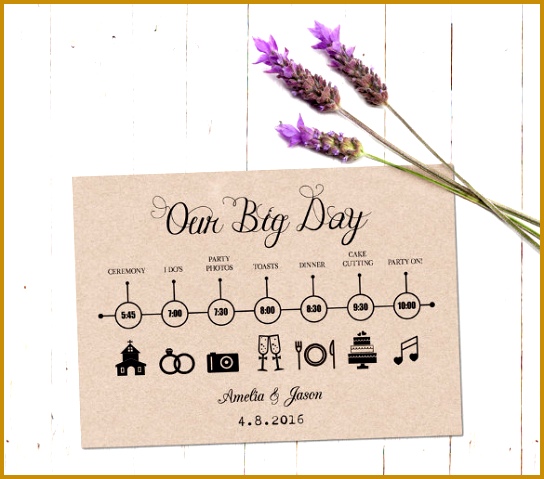 Printable Wedding Time lIne Template For Download 479544