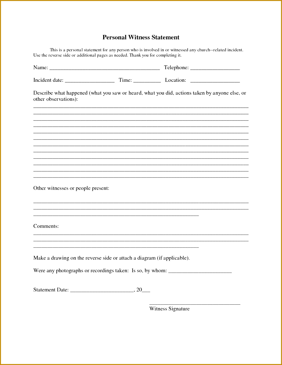 Witness Statement Sample 11871536