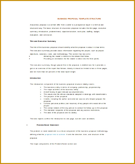 Business Proposal Template in Word 678558