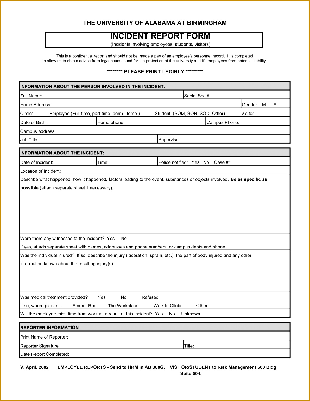 Incident Report Form Template Word Business Template 7 Sample Incident Report Form Job Resumes Word For 11911540