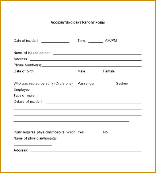 security incident report form template 604544