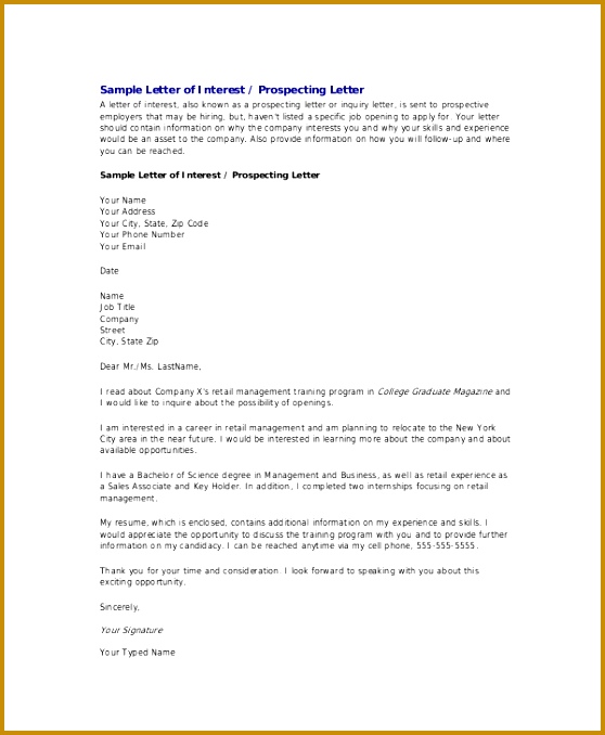 formal letter template free sample example format proper basic job appication 678558