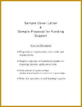 sample cover letter for funding proposal form 358277