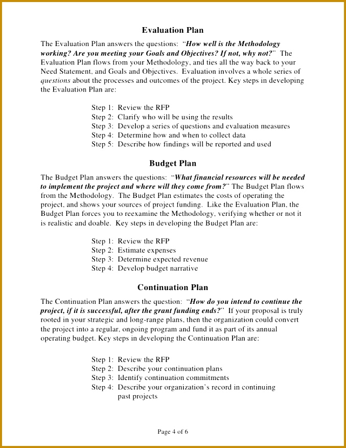 Evaluation Proposal Sample Business Plan Template Product 876677