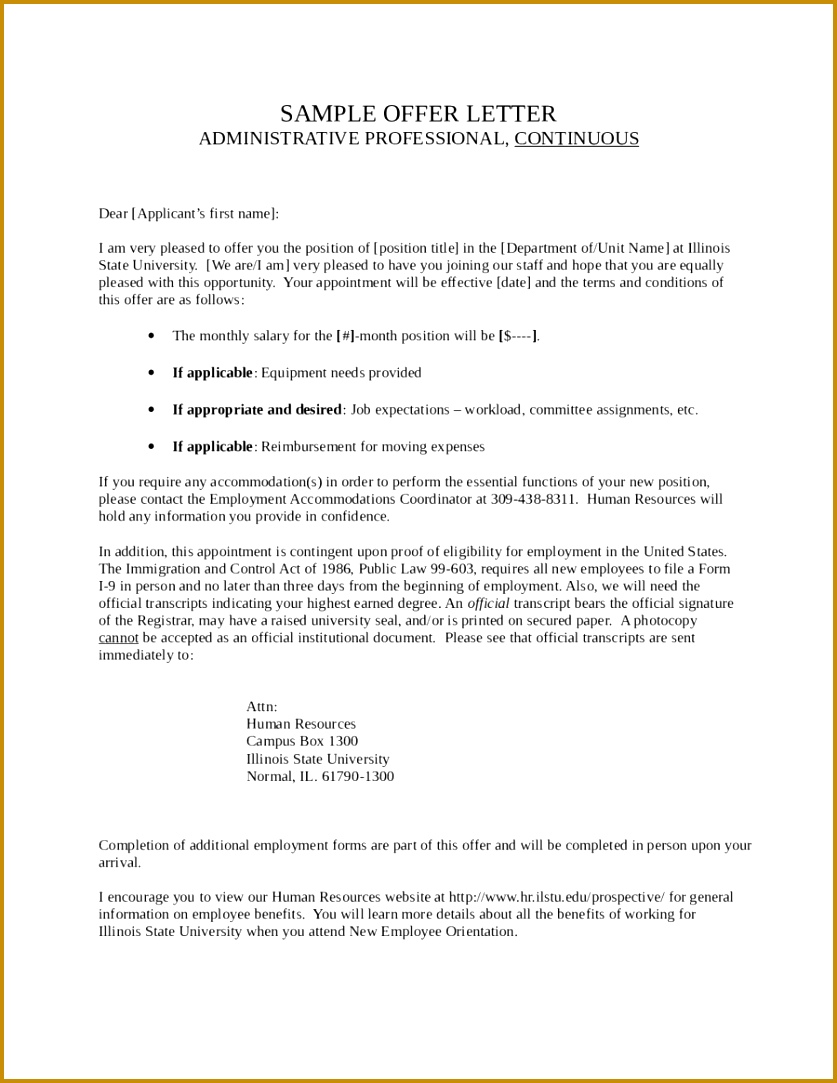 new appointment letter sample tourist visa covering offer format free 1083837