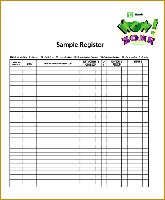 sample check register template 10 free sample example format 678558