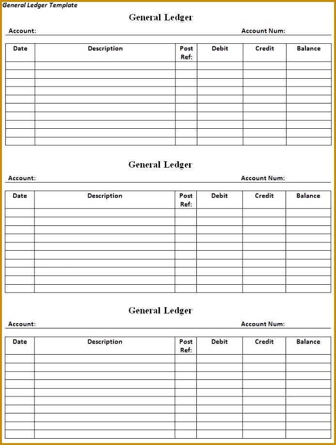 General Ledger Template 916693