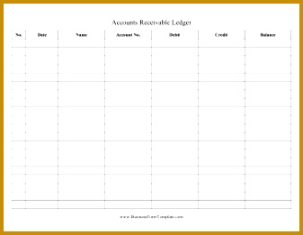 Accounts Receivable Ledger Business Form Template 261337