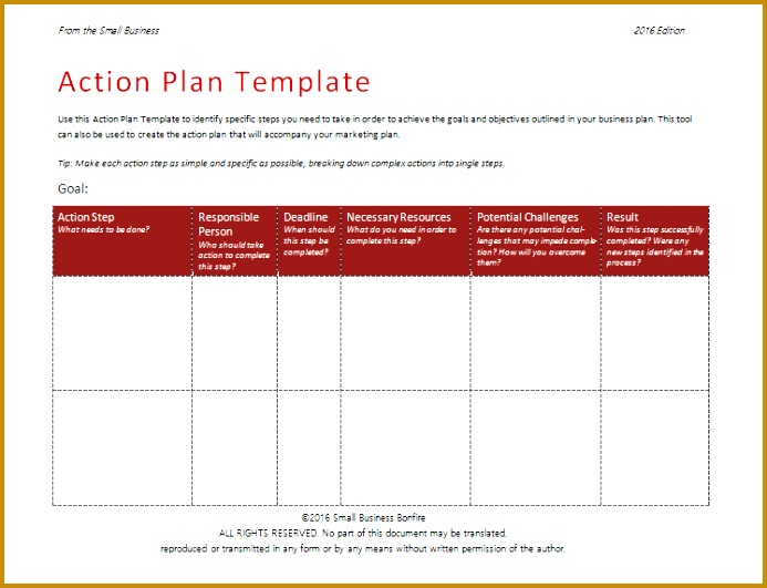 2nd Action Plan Format 693531