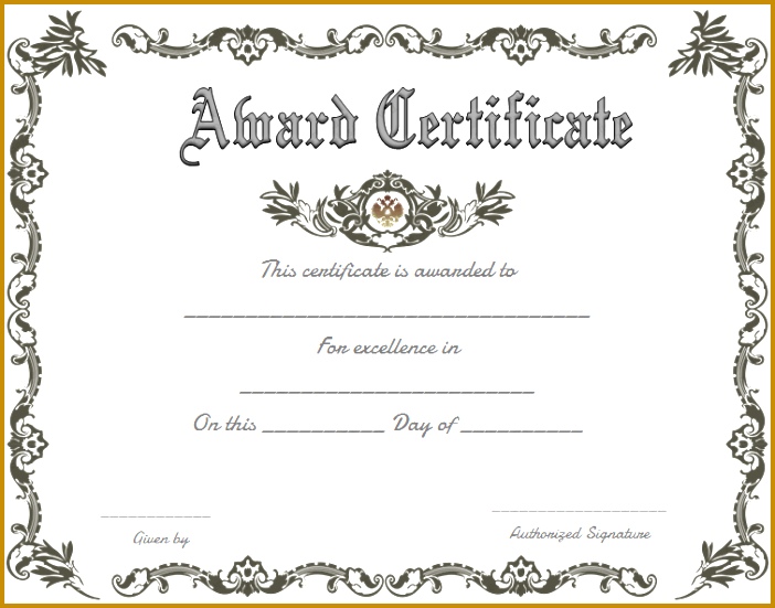Royal Award Certificate Template 702551