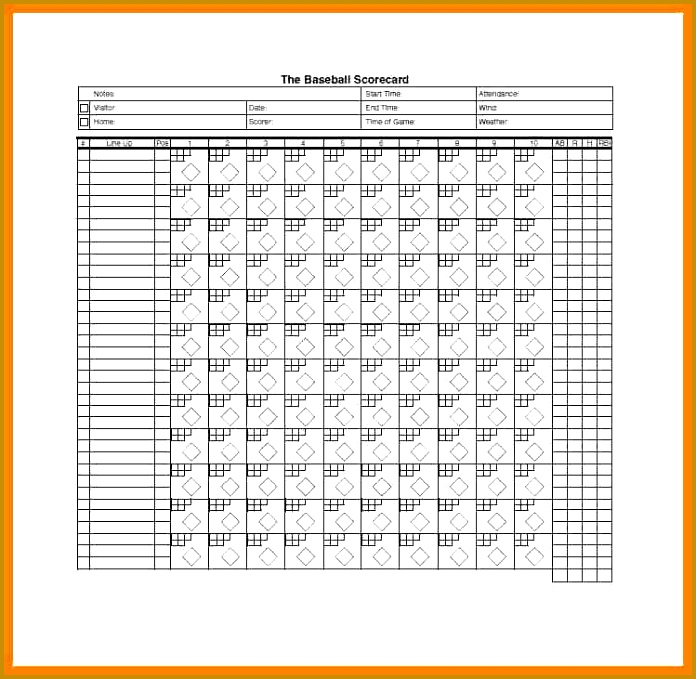 6 Printable Baseball Score Sheet 679696