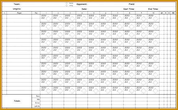 baseball score card printable pdf baseball scorecard lineup 356576