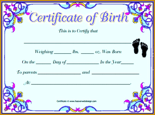 birth certificate template for microsoft word birth certificate template 31 free word pdf psd format templates 1 544402
