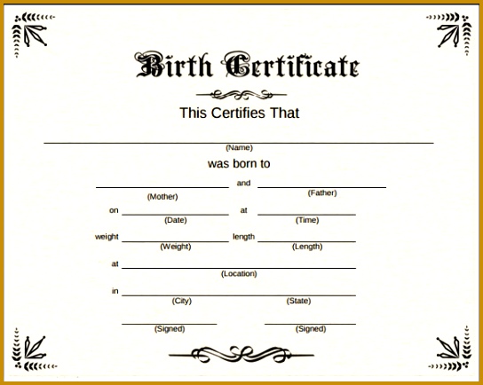 fake birth certificate template birth certificate template 31 free word pdf psd format 434544