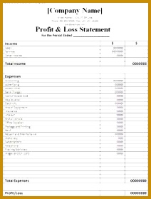 profit and loss statement template 279212