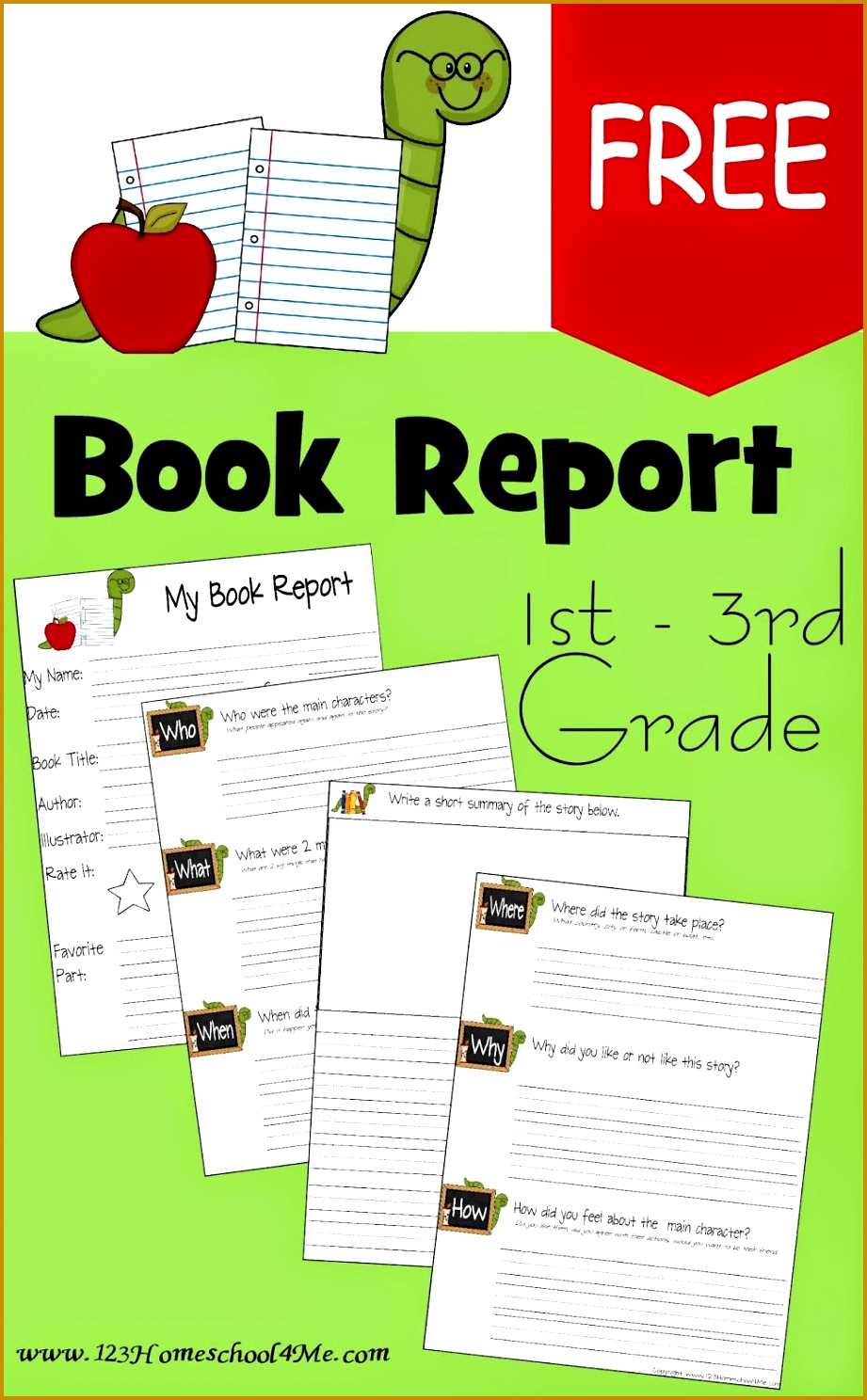 free 1st grade book report 1488921