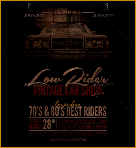 car show flyer template 608558