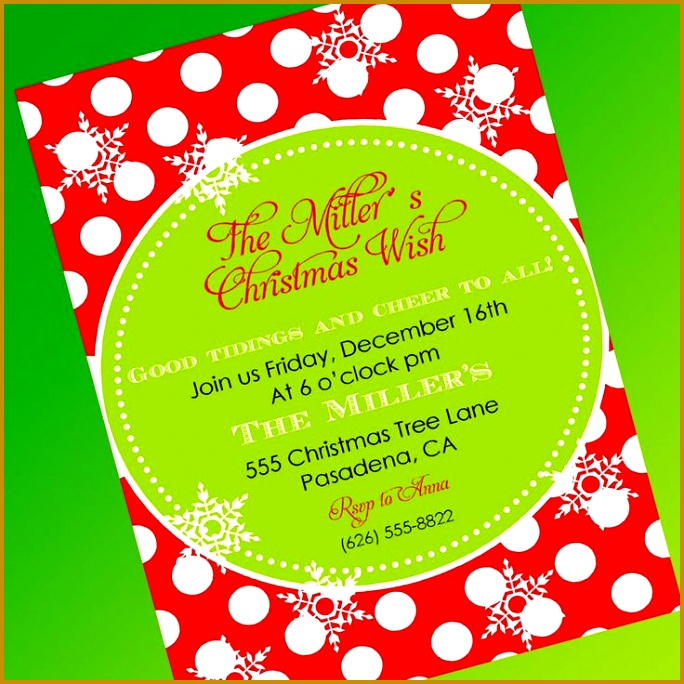 Free Christmas Party Invitation Template 684684