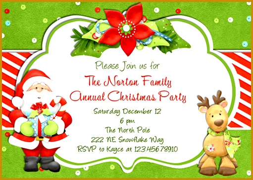 Christmas Party Invite Template Christmas Party Invitation Template Theruntime Ideas 365511