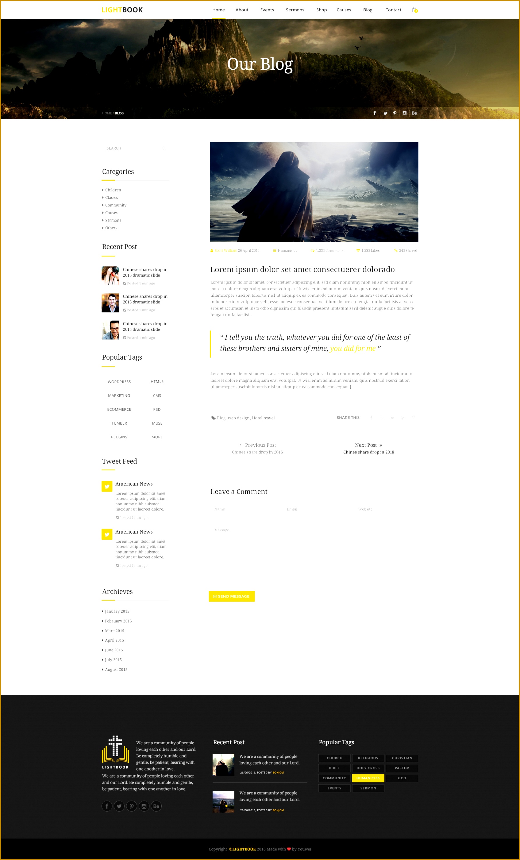 LightBook Church PSD Template By Youwes ThemeForest 7 5 Church Directory Templates Excel 5 Church Directory Templates Excel 17852951