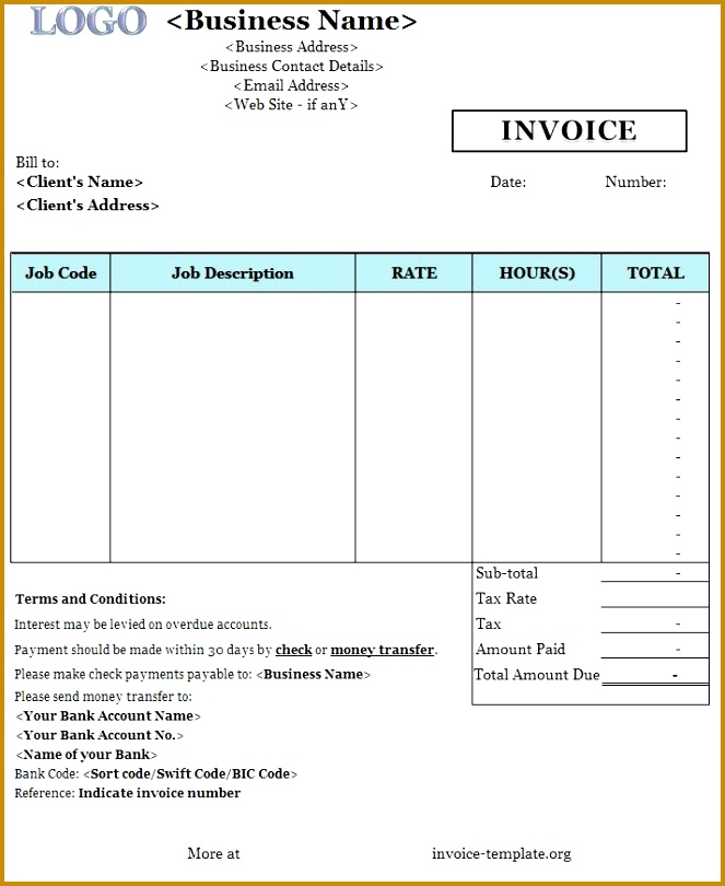 Freelance Invoice Templates Freelance 810663