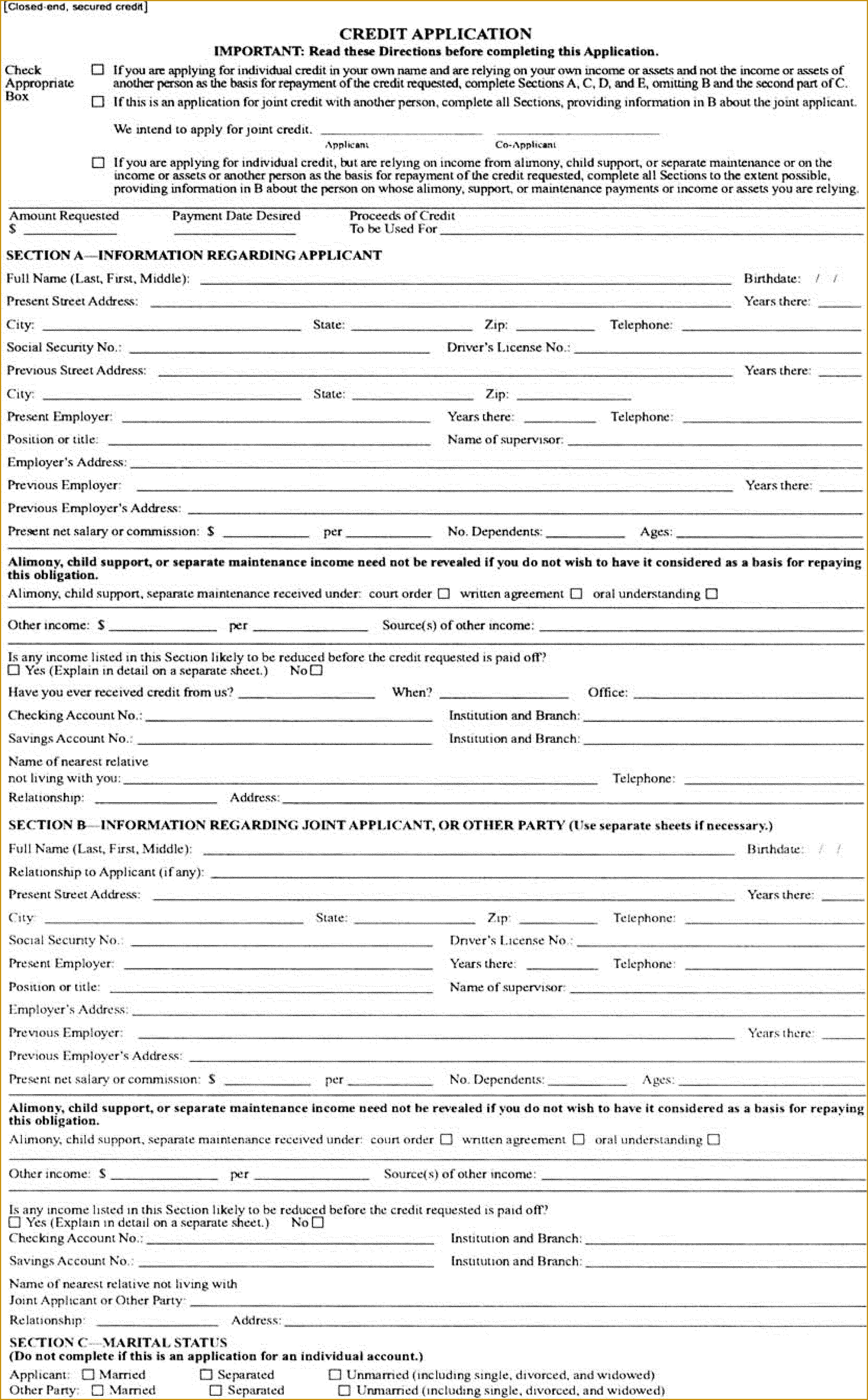 Appendix B to Part 1002—Model Application Forms 49883095