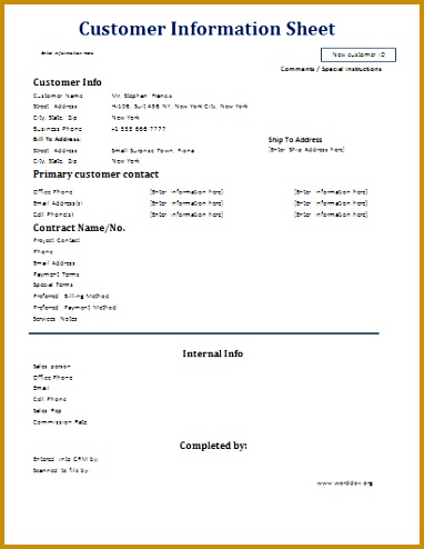 client information sheet template for word word document templates 494382