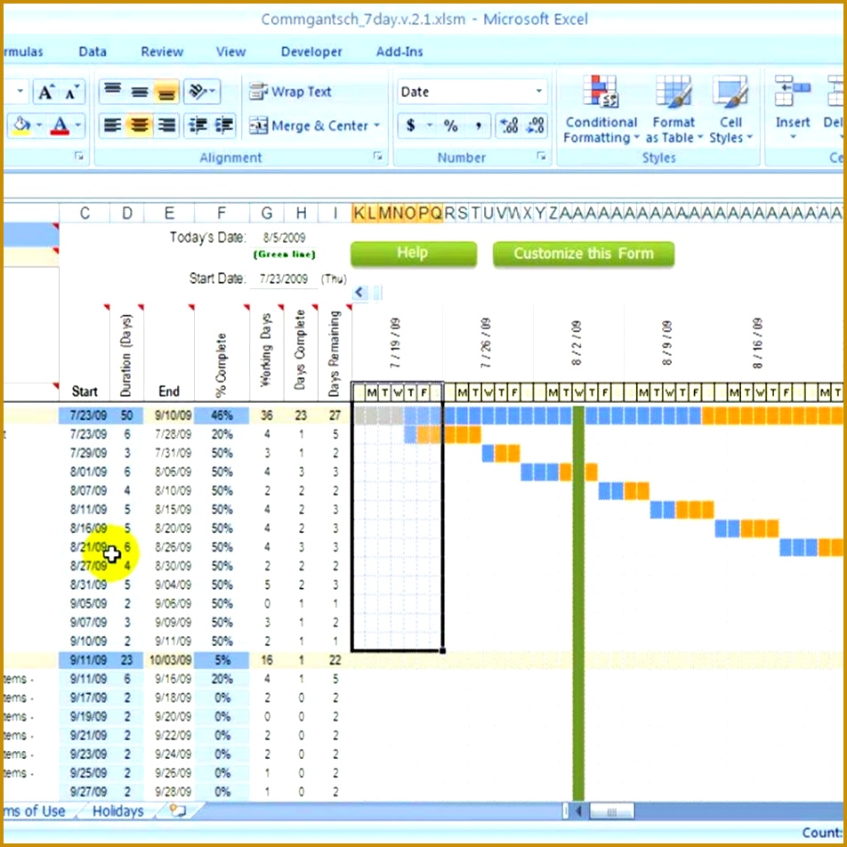 7 Day Construction Schedule Overview Done With Excel – Youtube with Excel Templates For Construction Project Management 952952