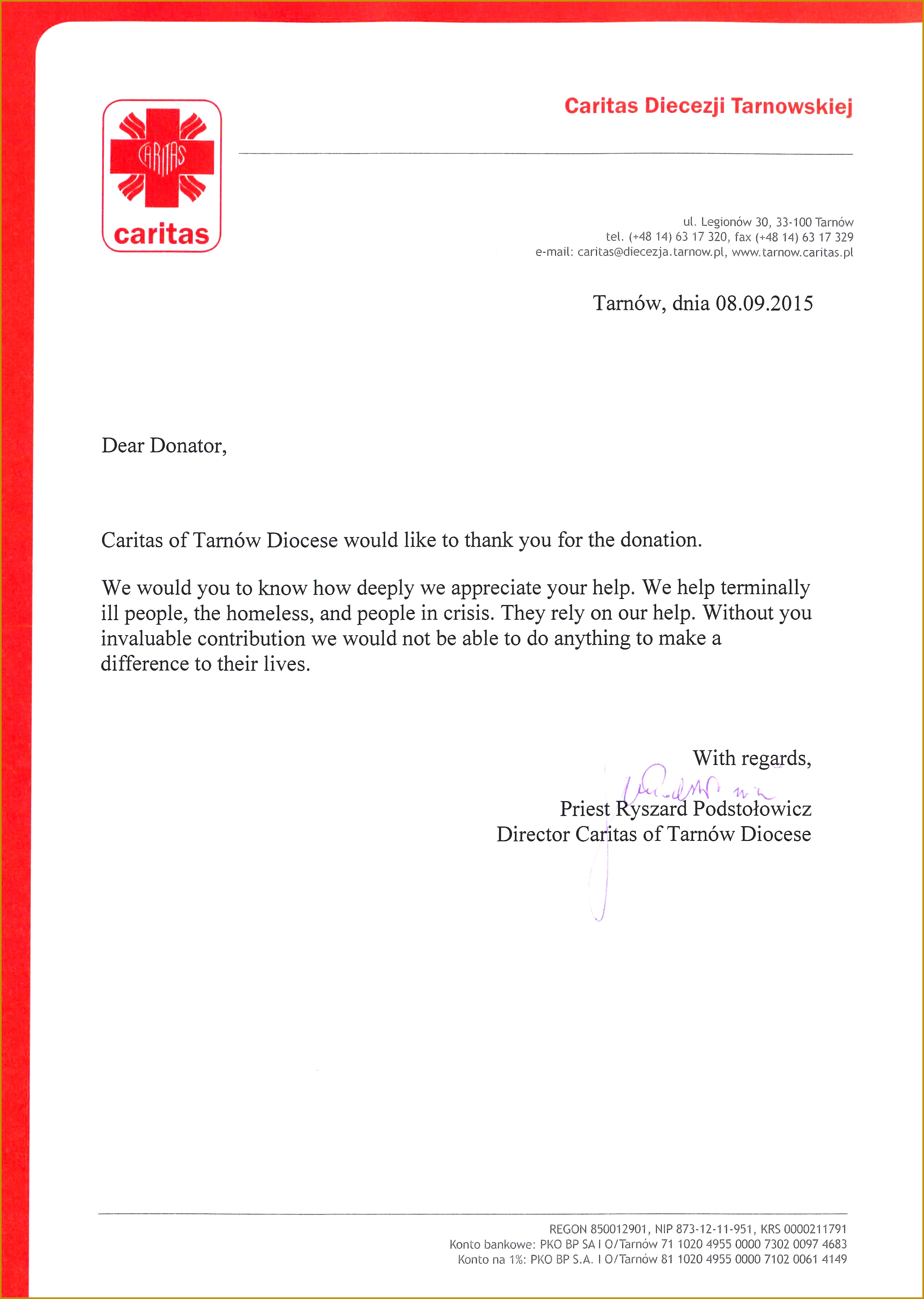 charity letterhead requirements business letter format charitable donation receipt sample cheer pinterest 32012277