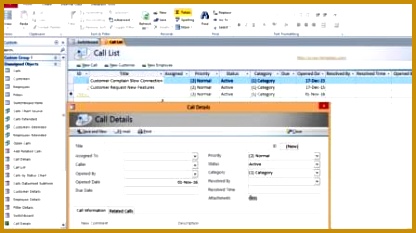 Access Call Tracking Customer Order plaint or Request Database Templates 233416