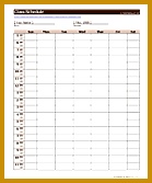 Class Schedule Template 167139