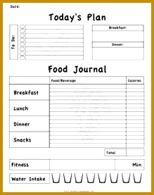 printable workout journal for myself to track my daily foods 277219