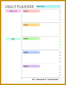 Printable Homework Planner 283219