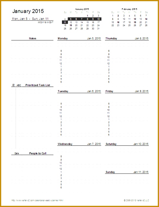 Weekly Planner Template 539700