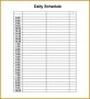 4 Daily Work Schedule