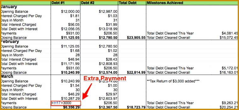 My Debt Repayment Spreadsheet My Alternate Life pqfsc debt repayment extra payments 759352