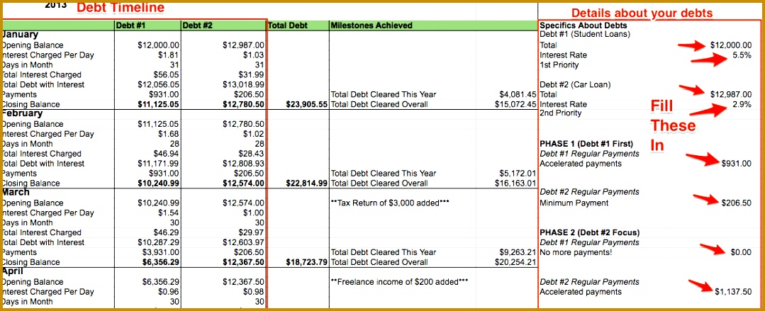 My Debt Repayment Spreadsheet My Alternate Life gcvae debt repayment spreadsheet 4391079