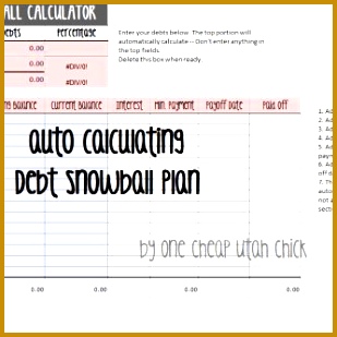 snowball debt spreadsheet 309309